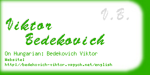 viktor bedekovich business card